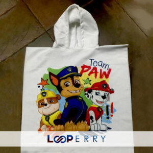 Digital Printed Paw Patrol Poncho