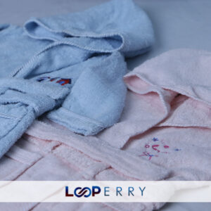 Kids Hooded Robes with Piping & Embroidery
