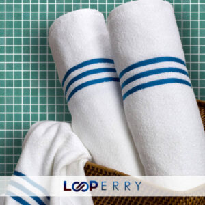 Yarn Dyed Border Pool Towel