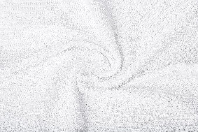 Looperry White Terry Cloth Rags (60 Pack Bulk) 13"x13" Inches Commercial Grade Dish Cloth Multipurpose Cleaning Rags for Housekeeping, Car Wash. Absorbent & Reusable Bar Mop Towels for Kitchen Cotton - Image 3