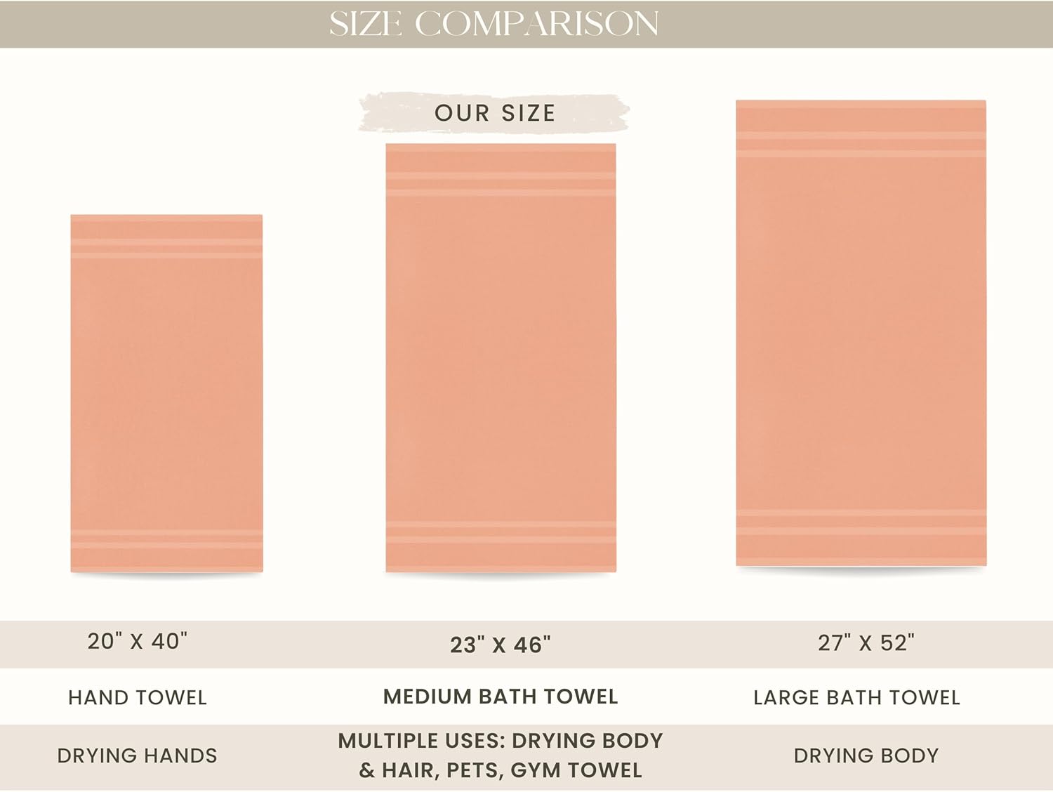 Peach Bath Towel - Image 5