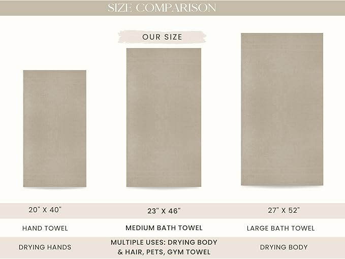 Beige Bath Towel - Image 3